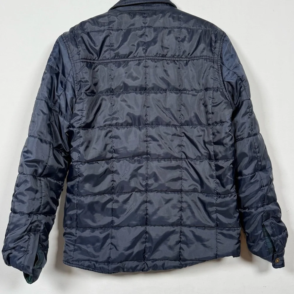 Levi's Dark Blue Quilted Shirt Jacket, Reversible to Plaid, Great Condition! - Picture 6 of 12